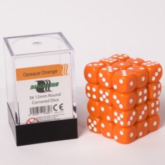 Sada 36 oranžových 12mm šestistěnných K6 kostek