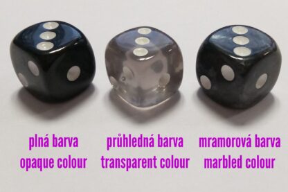 Sada 36 růžových 12mm šestistěnných K6 kostek - Obrázek 2